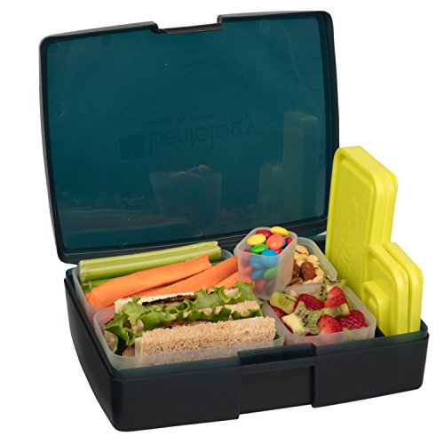 Product Cover Bentology Leak-proof Bento Lunch Box with 5 Removable Containers, Translucent Midnight
