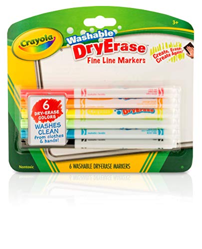 Product Cover Crayola Fine Line Washable Dry Erase Markers (6 Count)