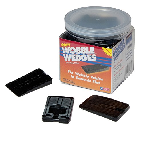 Product Cover Wobble Wedge - Soft Black - Restaurant Table Shims - 30 Piece Jar