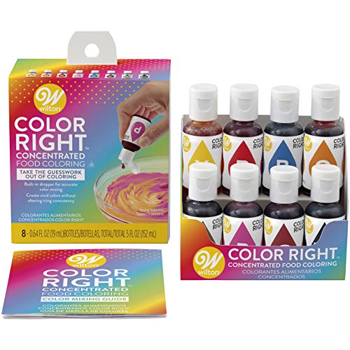 Product Cover Wilton Color Right Performance Food Coloring Set, Achieve Consistent Colors for Icing, Fondant and Cake Batter, 8-Base Colors