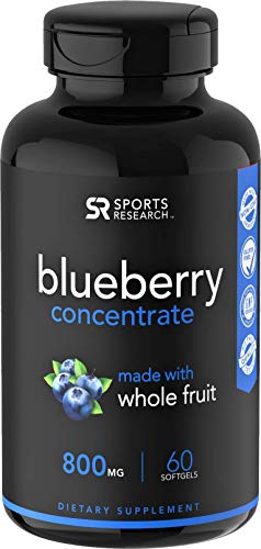 Product Cover Whole Fruit Blueberry Concentrate Made from Organic Blueberries ~ Non-GMO & Gluten Free (60 Liquid Softgels)