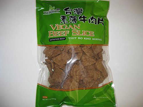 Product Cover 7 oz. Vsoy Meatless, Vegan Soy Textured BEEF SLICE, Soy Protein , Vegetarian Meat Substitute, Unflavored