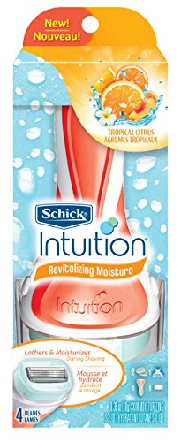 Product Cover Schick Intuition Revitalizing Moisture Razor for Women with 2 Moisturizing Razor Blade Refills and Tropical Citrus Extracts