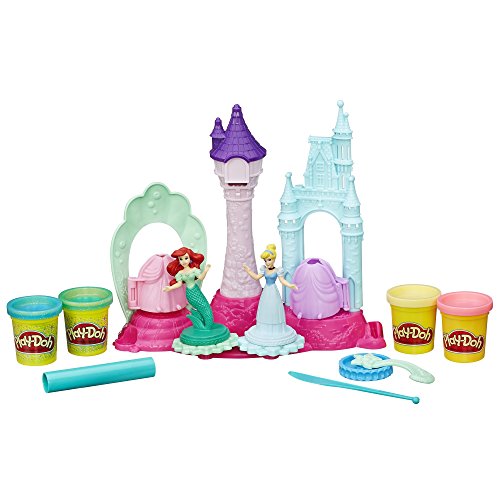 Product Cover Play-Doh Royal Palace Playset Featuring Disney Princess Cinderella and Ariel, Ages 3 and up (Amazon Exclusive)