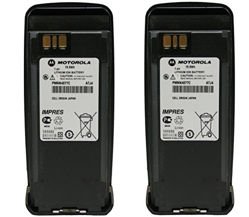 Product Cover Motorola Original OEM PMNN4077C High Capacity 2200 mAh 2 Pack Battery For XPR6100 XPR6300 XPR6350 XPR6380 XPR6500 XPR6550 IMPRES Cheap replaces PMNN4065 PMNN4066A PMNN4077