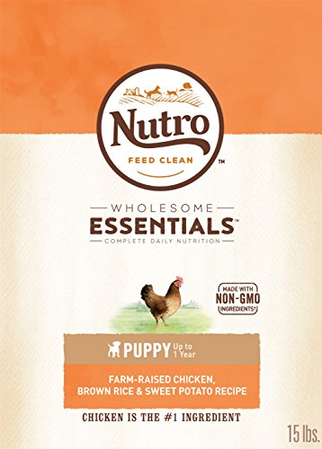 Product Cover NUTRO WHOLESOME ESSENTIALS Natural Dry Dog Puppy Food Farm-Raised Chicken, Brown Rice & Sweet Potato Recipe, 15 lb. Bag