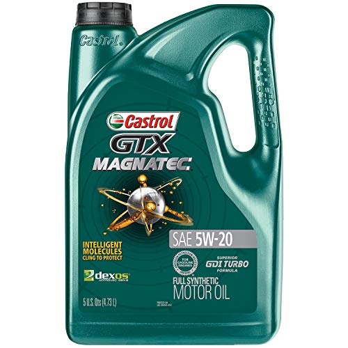 Product Cover Castrol 03063 GTX MAGNATEC 5W-20 Full Synthetic Motor Oil, Green , 5 Quart