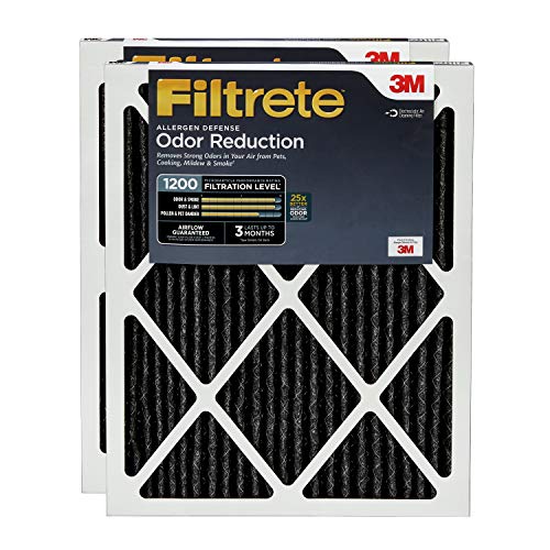 Product Cover Filtrete MPR 1200 16x20x1 AC Furnace Air Filter, Allergen Defense Odor Reduction, 2-Pack