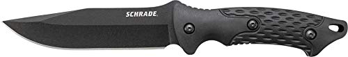 Product Cover Schrade SCHF30 9.7in Stainless Steel Full Tang Fixed Blade Knife with 4.9in Clip Point Blade and TPE Handle for Outdoor Survival, Camping and Bushcraft