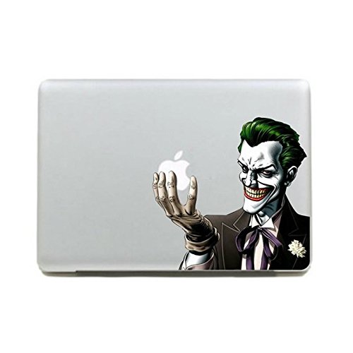 Product Cover Echohc Color Joker Holding Apple Logo - DIY Personality Vinyl Decal Sticker for Apple MacBook Pro/Air 13 Inch Laptop Case Cover Cartoon Skin Sticker