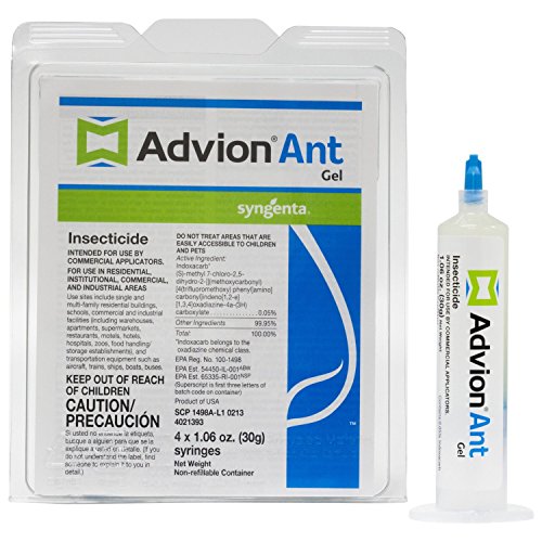 Product Cover 4 Tubes Dupont Advion Ant Gel Bait w/ 1 Plunger (30 grams per Tube) ~~ Kill Argentine , Big Headed , Carpenter , Cornfield , Crazy , Field , Ghost , Harvester , Honey , Little Black , Odorous House , Pavement , Pharaoh , Pyramid , Red Impor