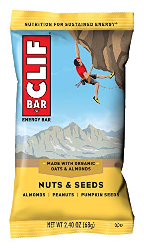 Product Cover CLIF BAR - Energy Bars - Nuts and Seeds - (2.4 Ounce Protein Bars, 12 Count)