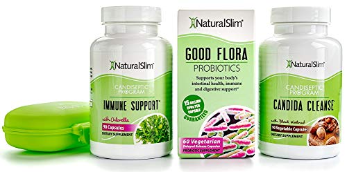 Product Cover NaturalSlim Candida Albicans Treatment, Formulated by Award Winning Metabolism and Weight Loss Specialist- Full Detox and Cleanse of Fungus for Health and Weight Loss Aid