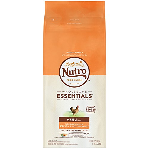 Product Cover NUTRO WHOLESOME ESSENTIALS Natural Adult Dry Dog Food Farm-Raised Chicken, Brown Rice & Sweet Potato Recipe, 5 lb. Bag