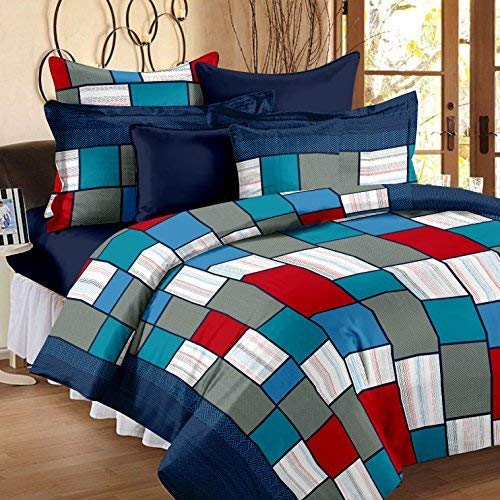 Product Cover Story@Home Candy 120 TC Cotton Bedsheets For Double Bed, Checks