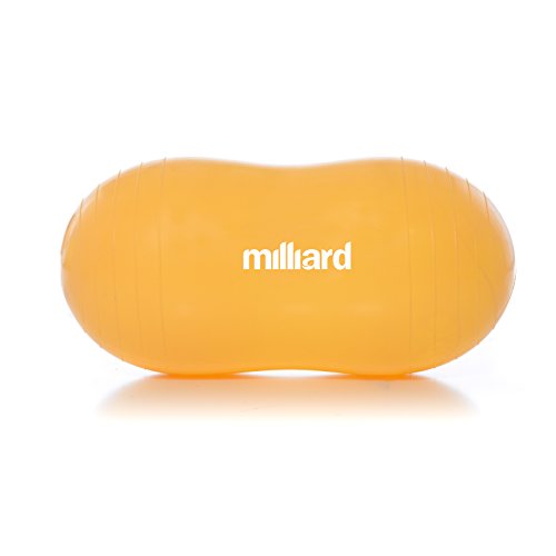 Product Cover Milliard Peanut Ball Orange Approximately 23x12 inch (60x30cm) Physio Roll for Exercise, Therapy, Labor Birthing and Dog Training