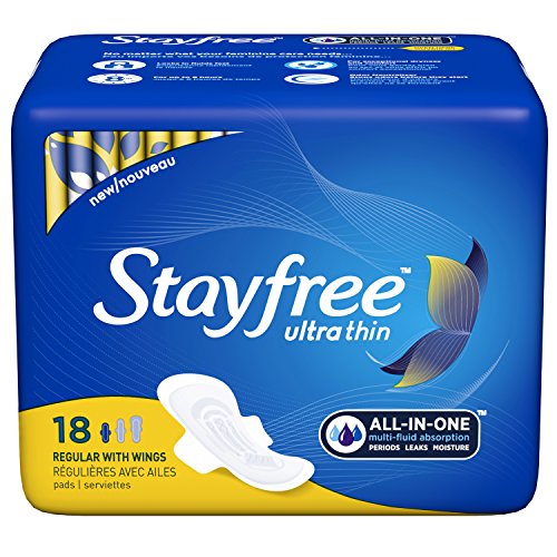 Product Cover Stayfree Ultra Thin Regular Pads with Wings, 18 Count