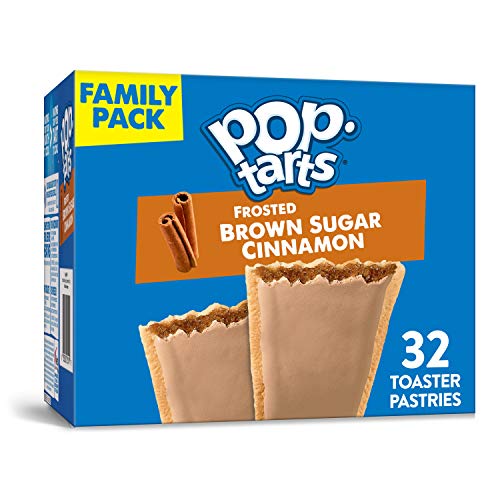 Product Cover Kellogg's Pop-Tarts Frosted Brown Sugar Cinnamon - Toaster Pastries Breakfast for Kids, Family Pack (32 Count)