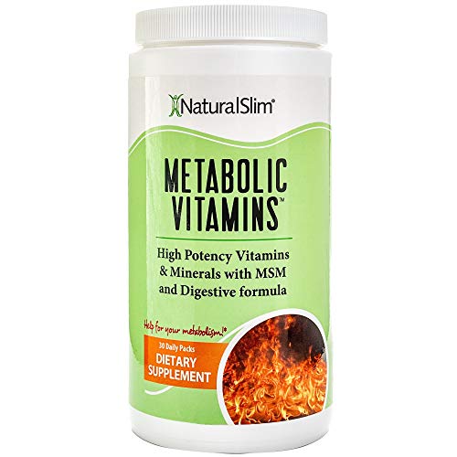 Product Cover NaturalSlim Metabolic Vitamins, Formulated by Award Winning Metabolism and Weight Loss Specialist- High Potency Vitamins and Minerals with MSM and Digestive Formula