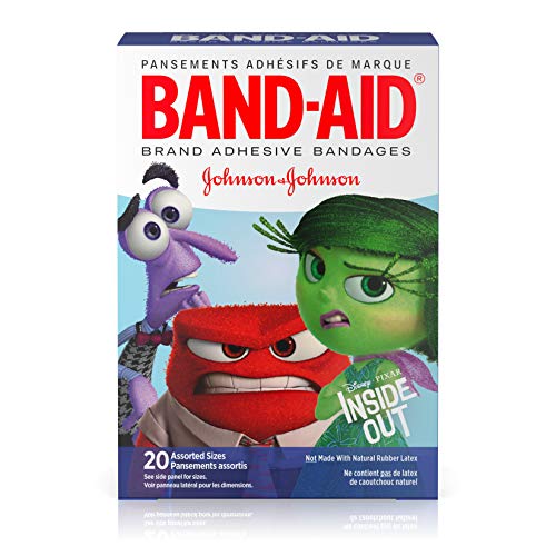 Product Cover Band-Aid Brand Adhesive Bandages, Disney/Pixar Inside Out Characters, Assorted Sizes, 20 ct