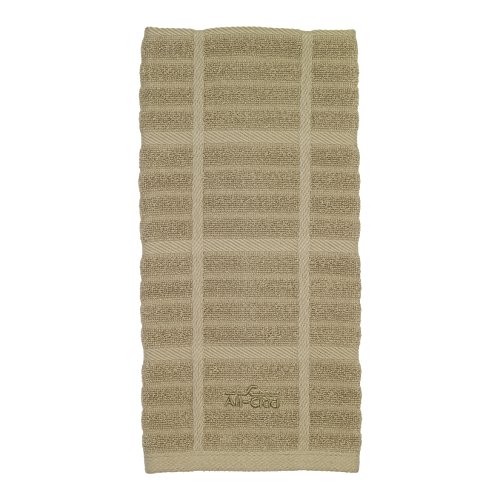 Product Cover All-Clad Textiles 100-Percent Combed Terry Loop Cotton Kitchen Towel, Oversized, Highly Absorbent and Anti-Microbial, 17-inch by 30-inch, Solid, Cappuccino Brown