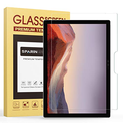 Product Cover Screen Protector for Surface Pro 7 / Surface Pro 6 / Surface Pro (5th Gen) / Surface Pro 4, SPARIN Tempered Glass Screen Protector - Surface Pen Compatible/Scratch Resistant