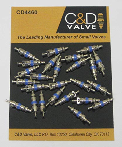 Product Cover Pack of (25) CD4460 Schrader Valve Cores with Teflon Seal (blue)