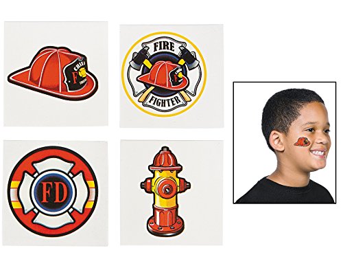 Product Cover Fun Express Firefighter Tattoos - 72 pcs