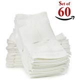 Product Cover Soft Touch Linen Terry Cloth Face Towels, 12 x 12-Inch, Pack of 60, White