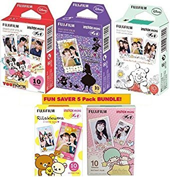 Product Cover Fujifilm Instax mini Instant Film Bundle of 5 boxes,including disney 3 boxes of Mickey& Alice & Pooh