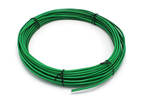 Product Cover THE CIMPLE CO - Solid Copper Grounding Wire - Proudly Made in America - Ground Protection Satellite Dish Off-Air TV Signal - UV Jacketed Antenna Electrical Shock # 10 Gauge AWG THHN - Green 25 FT