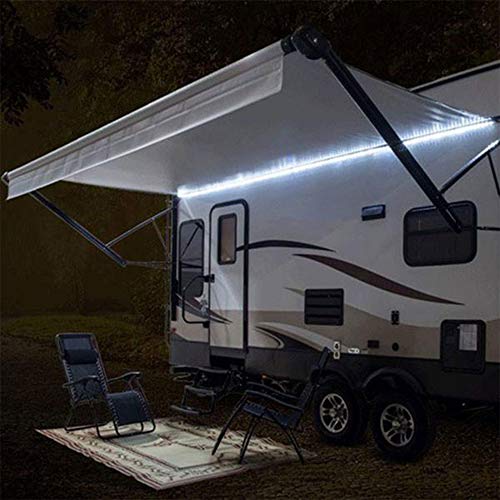 Product Cover RecPro RV Camper Motorhome Travel Trailer 16' White LED Awning Party Light w/Mounting Channel & White PCB 12v Light