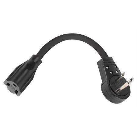 Product Cover 6inch Extension Cord with Flat Rotating Plug - Black