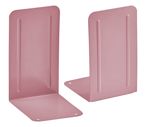 Product Cover Acrimet Premium Metal Bookends (Heavy Duty) (Pink Color) (1 Pair Pack)