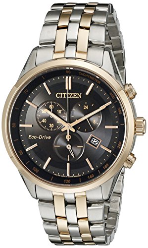 Product Cover Citizen Eco-Drive Men's AT2146-59E Two Tone Watch - Black