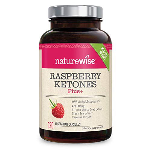 Product Cover NatureWise Raspberry Ketones Plus+ Weight Loss Supplement and Appetite Suppressant , 400 mg, 120 Capsules