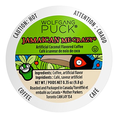 Product Cover Wolfgang Puck Coffee Single Serve Capsules, Jamaican Me Crazy, Medium Roast, Compatible with Keurig K-Cup Brewers, 18 Count