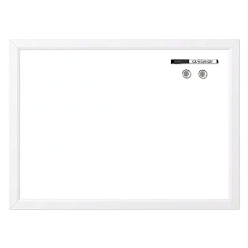 Product Cover Quartet Magnetic Whiteboard, 17 x 23 inches White Board, Dry Erase Board, White Frame (MWDW1723M-WT)