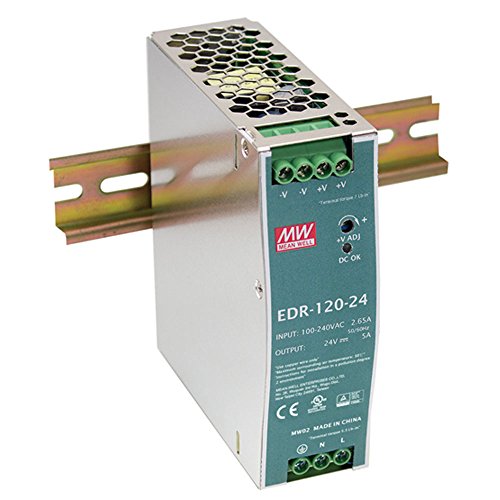 Product Cover MEAN WELL EDR-120-24 Single Output DIN Rail Power Supply 24V 5 Amp 120W
