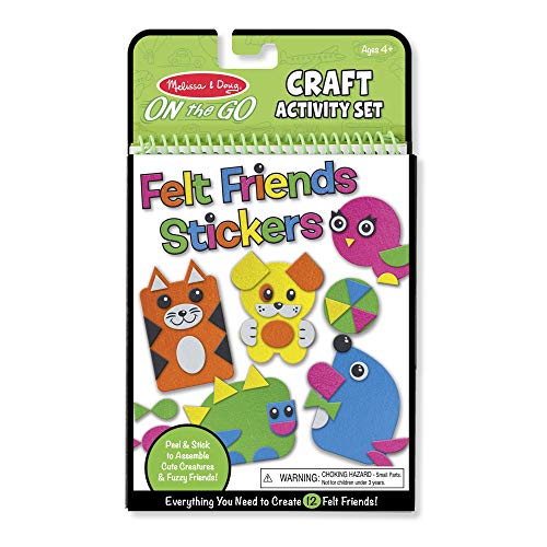 Product Cover Melissa & Doug On-the-Go Felt Friends Craft Activity Set (Step-By-Step Illustrated Instructions, Easy to Store, 188 Felt Stickers, Great Gift for Girls and Boys - Best for 4, 5, 6 Year Olds and Up)
