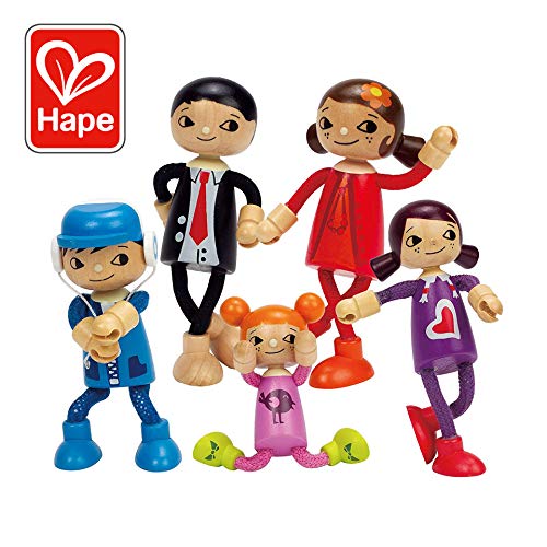 Product Cover Hape Modern Family 5 Bendable Wooden Doll Set