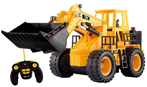 Product Cover Top Race TR-113 5 Channel Full Functional Front Loader, Electric RC Remote Control Construction Tractor with Lights & Sounds