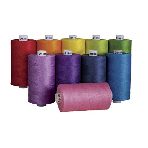 Product Cover Connecting Threads 100% Cotton Thread Sets - 1200 Yard Spools (Over The Rainbow)
