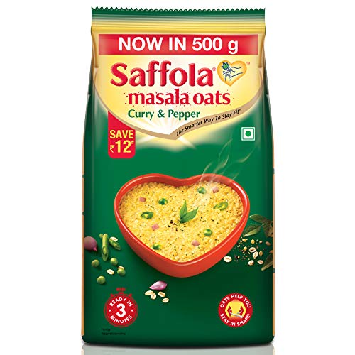 Product Cover Saffola Maslal Oats - Curry & Pepper - 400g -Export Pack