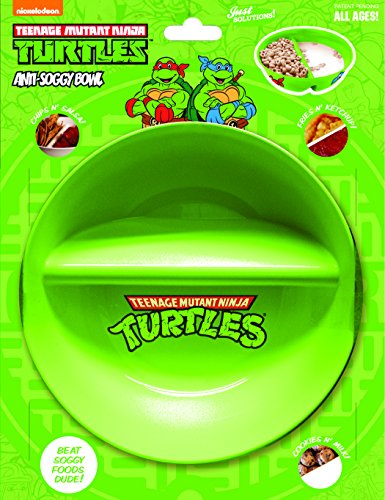 Product Cover Just Crunch Anti-Soggy Cereal Bowl - Keeps Cereal Fresh and Crunchy | BPA Free | Microwave Safe | For Ice Cream & Topping, Yogurt & Berries, Fries & Ketchup and More - Ninja Turtles