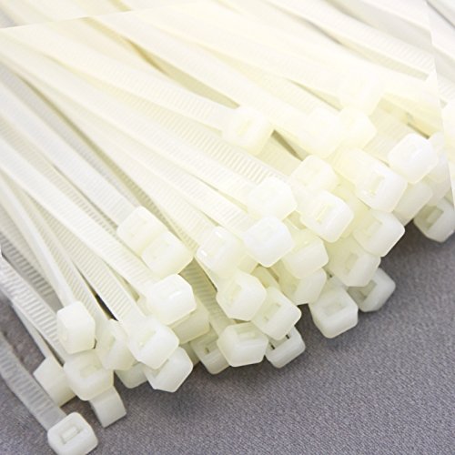 Product Cover 500-Pack Heavy Duty 14 Inches (50lbs) Zip Cable Tie Down Strap Wire UV Natural Nylon Wrap