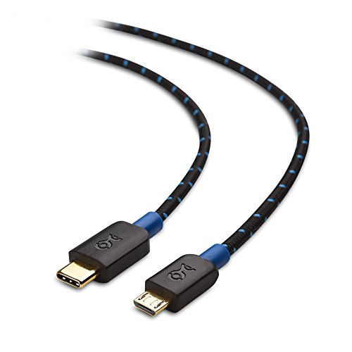 Product Cover Cable Matters USB 2.0 Type C (USB-C) to Micro B (Micro USB) Cable with Braided Jacket in Black 6.6 Feet