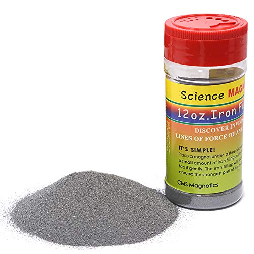 Product Cover 12 oz Fine Iron Filings Magnetic Iron Powder for Magnet Education and School Projects - Discover The World of Magnetics & See Magnetic Lines of This Unseen Force & More ( One Pack )