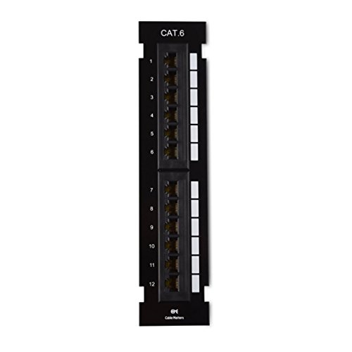 Product Cover Cable Matters UL Listed 12-Port Cat6, Cat 6 Vertical Mini Patch Panel with 89D Bracket