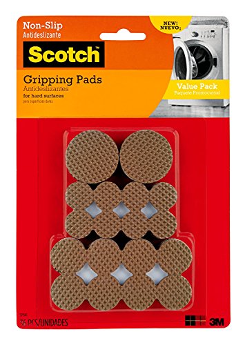 Product Cover Scotch Gripping Pads Value Pack, Round, Brown, Various Sizes, 36 Pads/Pack (SP941-NA)
